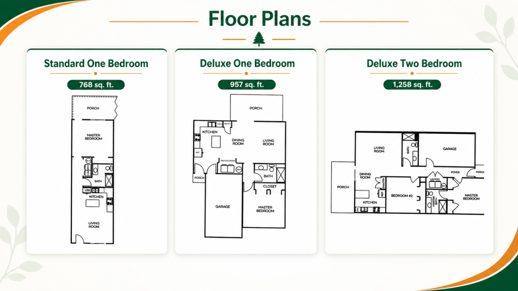 View Cedar Springs Independent Living Floor Plans